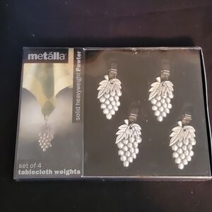 NIB Metalla Tablecloth Weights